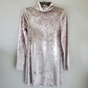 UO Kimchi Blue crushed velvet turtleneck dress